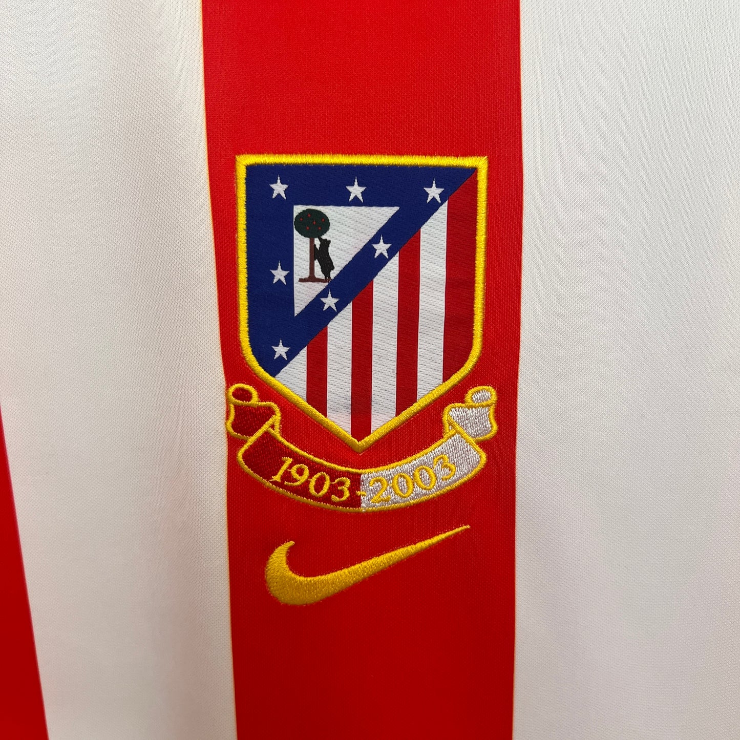 03/04 Atletico Madrid Centenary Home Retro Shirt