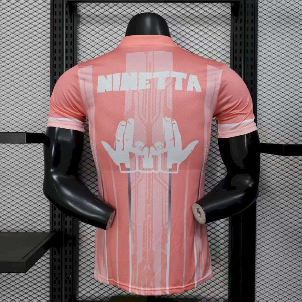 2025/26 Men’s Olympique Marseille Pink Jersey Player Version shirt(Player)