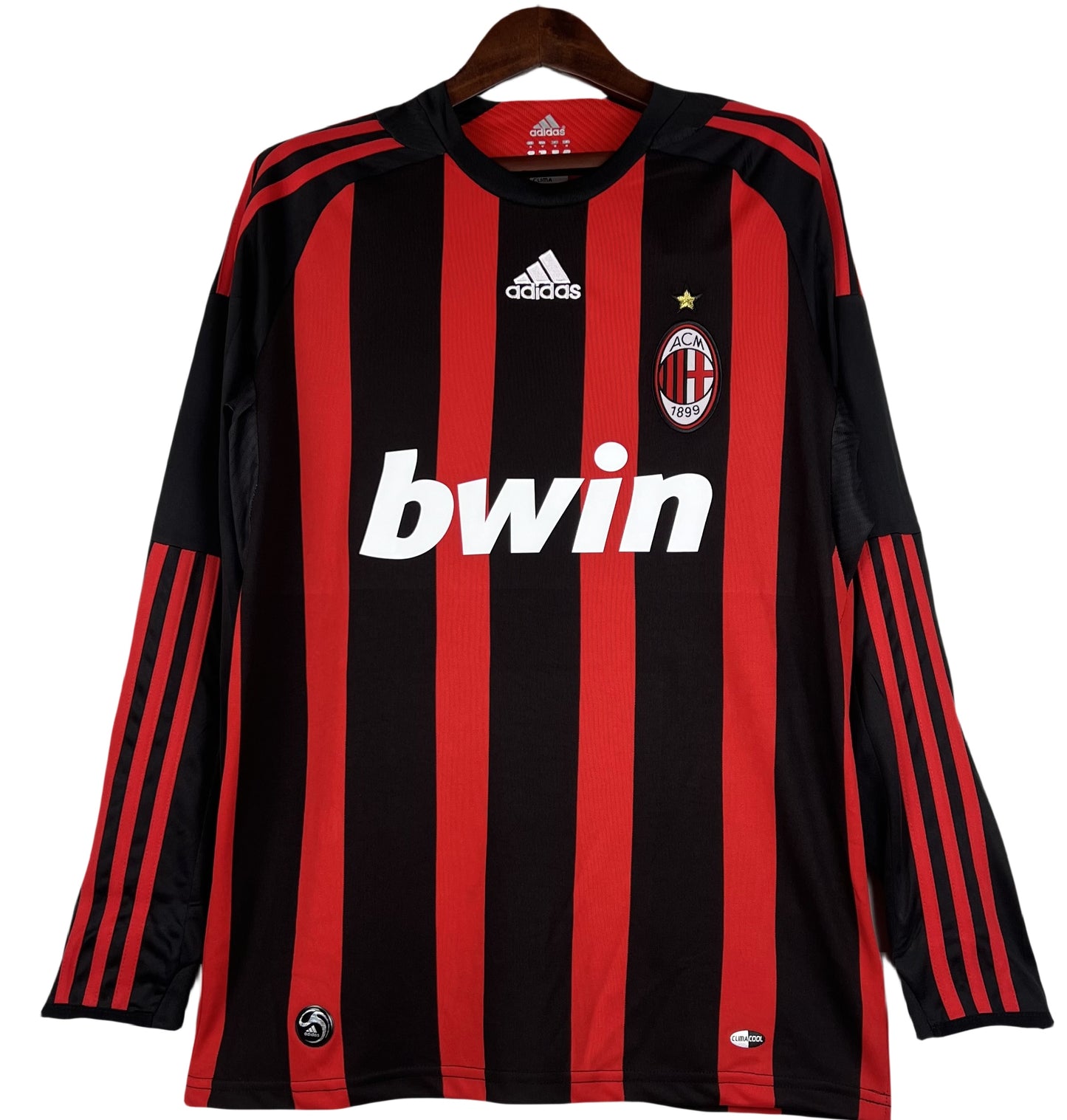 2008/2009 Vintage Long Sleeve AC Milan Home Shirt