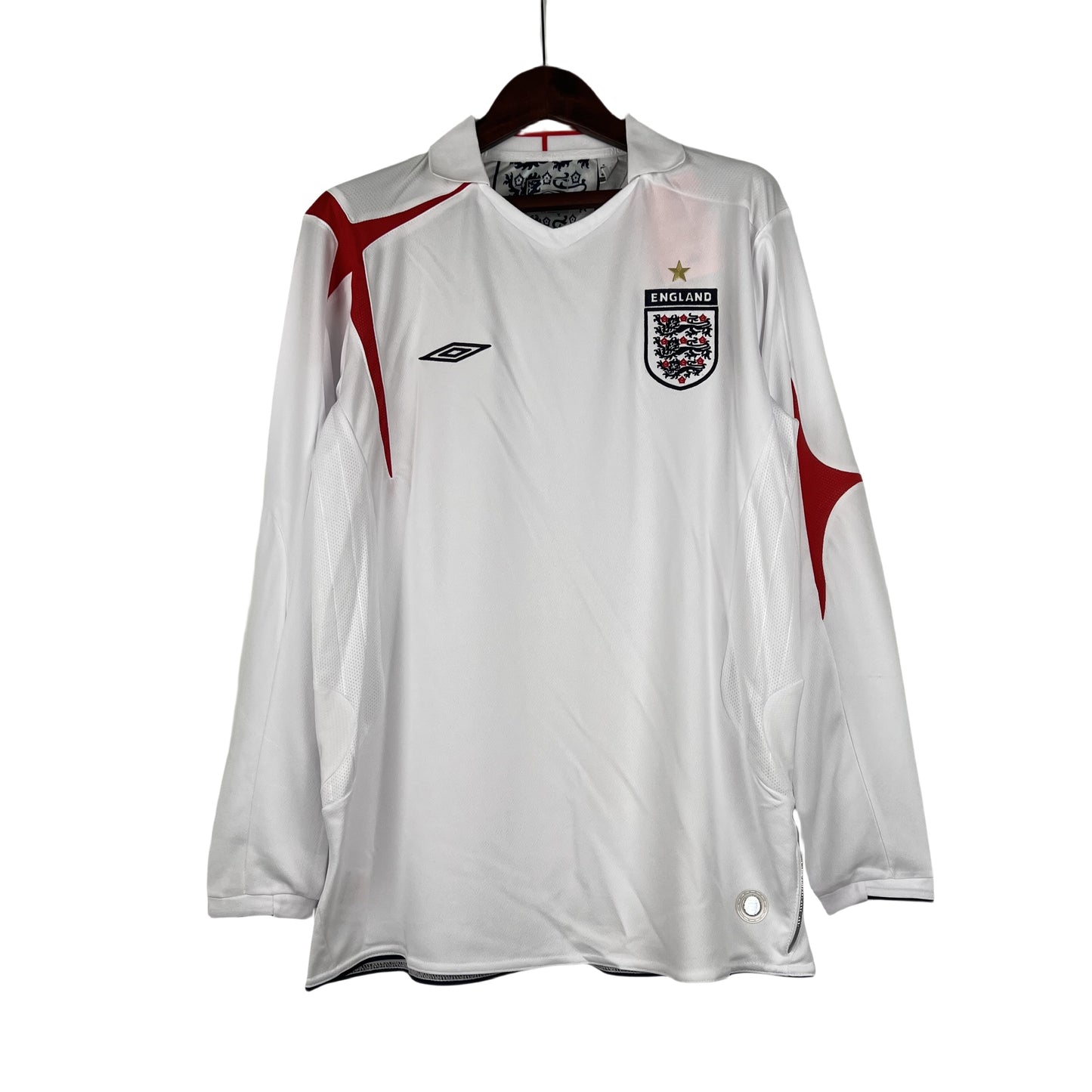 2006 England Home Retro Long Sleeve