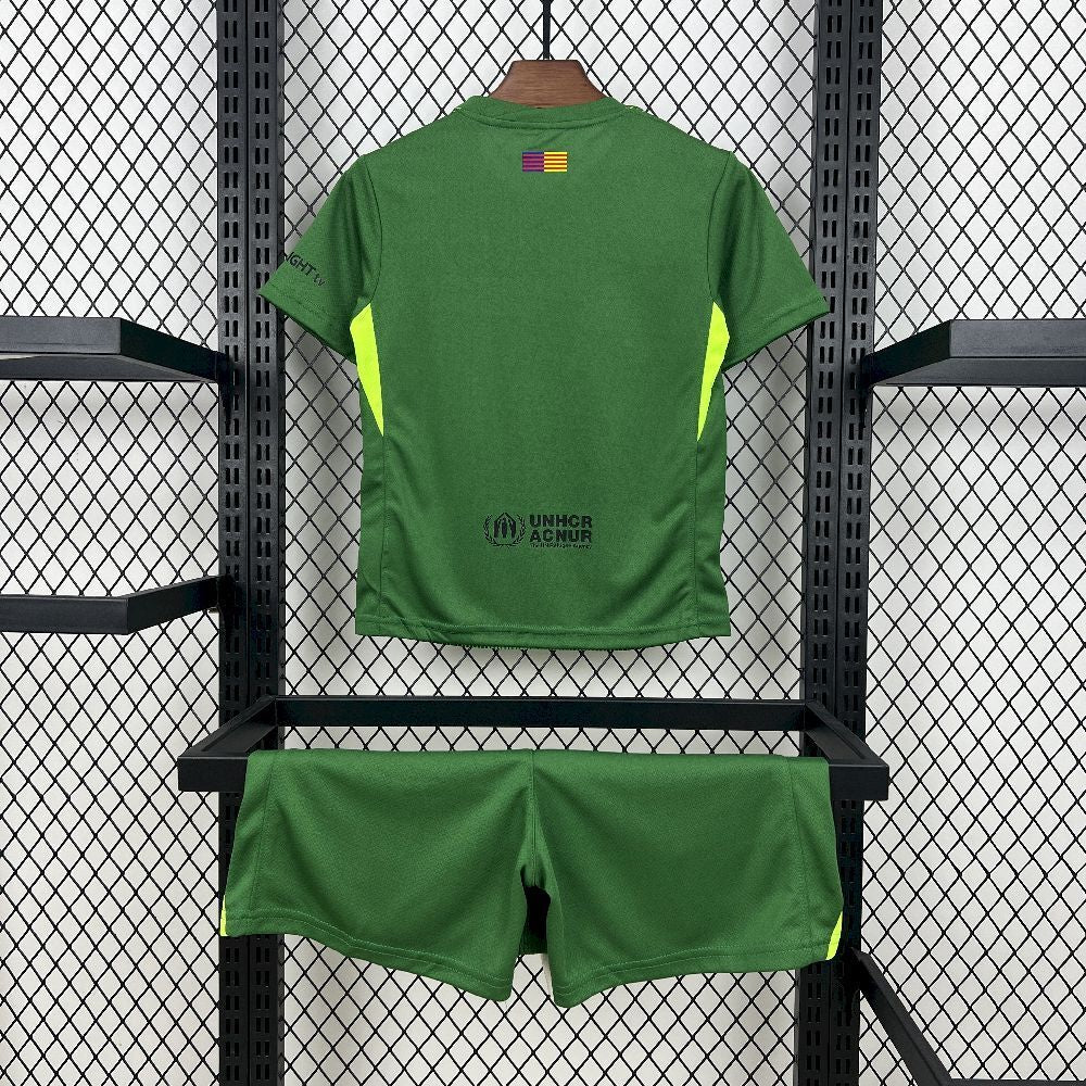 2025/26 Barcelona Green Goalkeeper Kids shirt