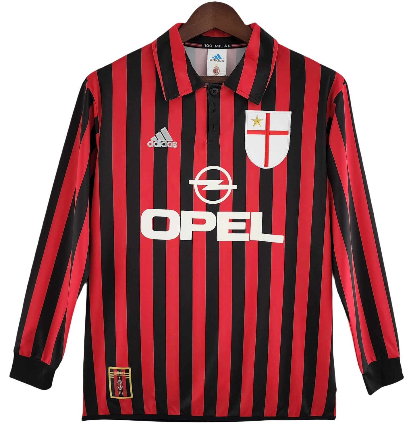 1999/2000 Vintage Long Sleeve AC Milan Home Shirt