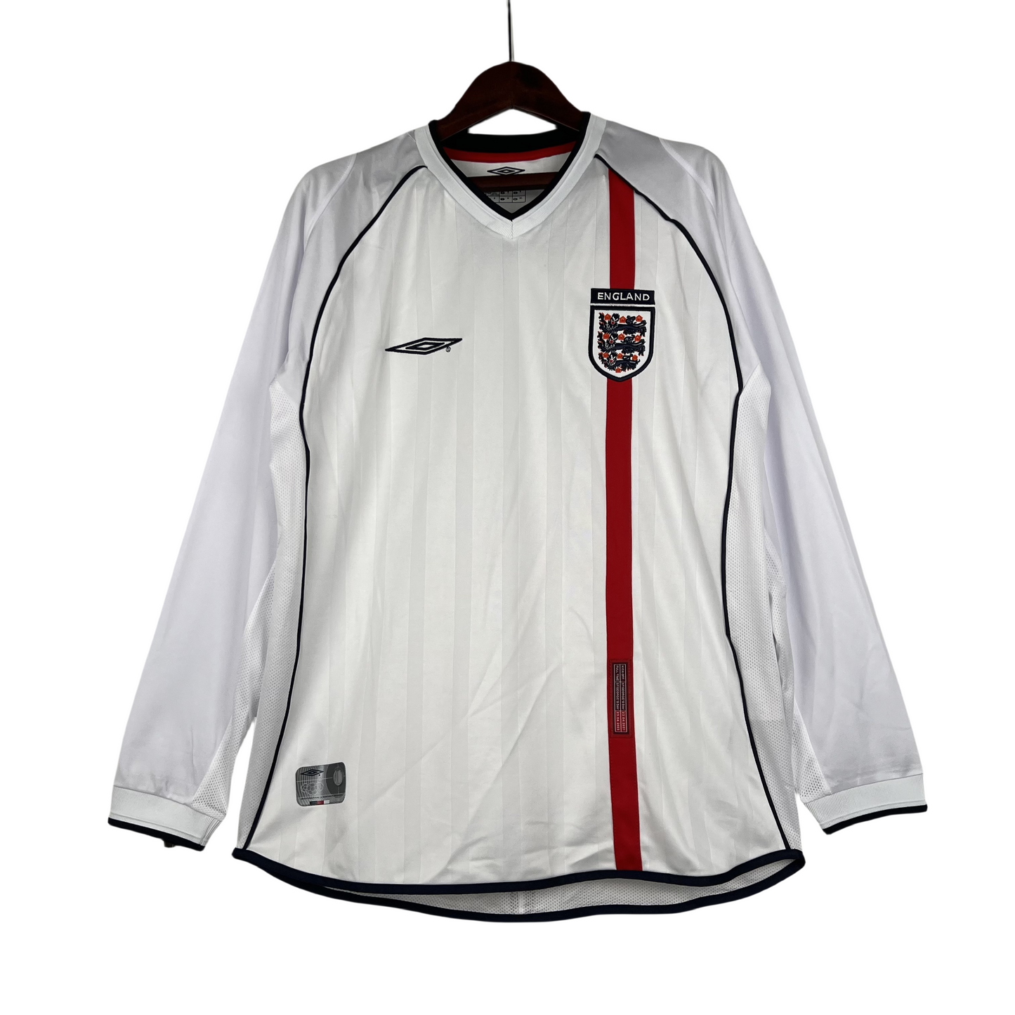2002 England Home Retro Long Sleeve