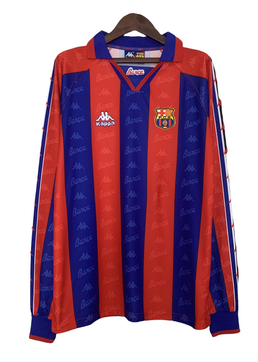 1996/1997 Long Sleeve Barcelona Home Vintage Shirt