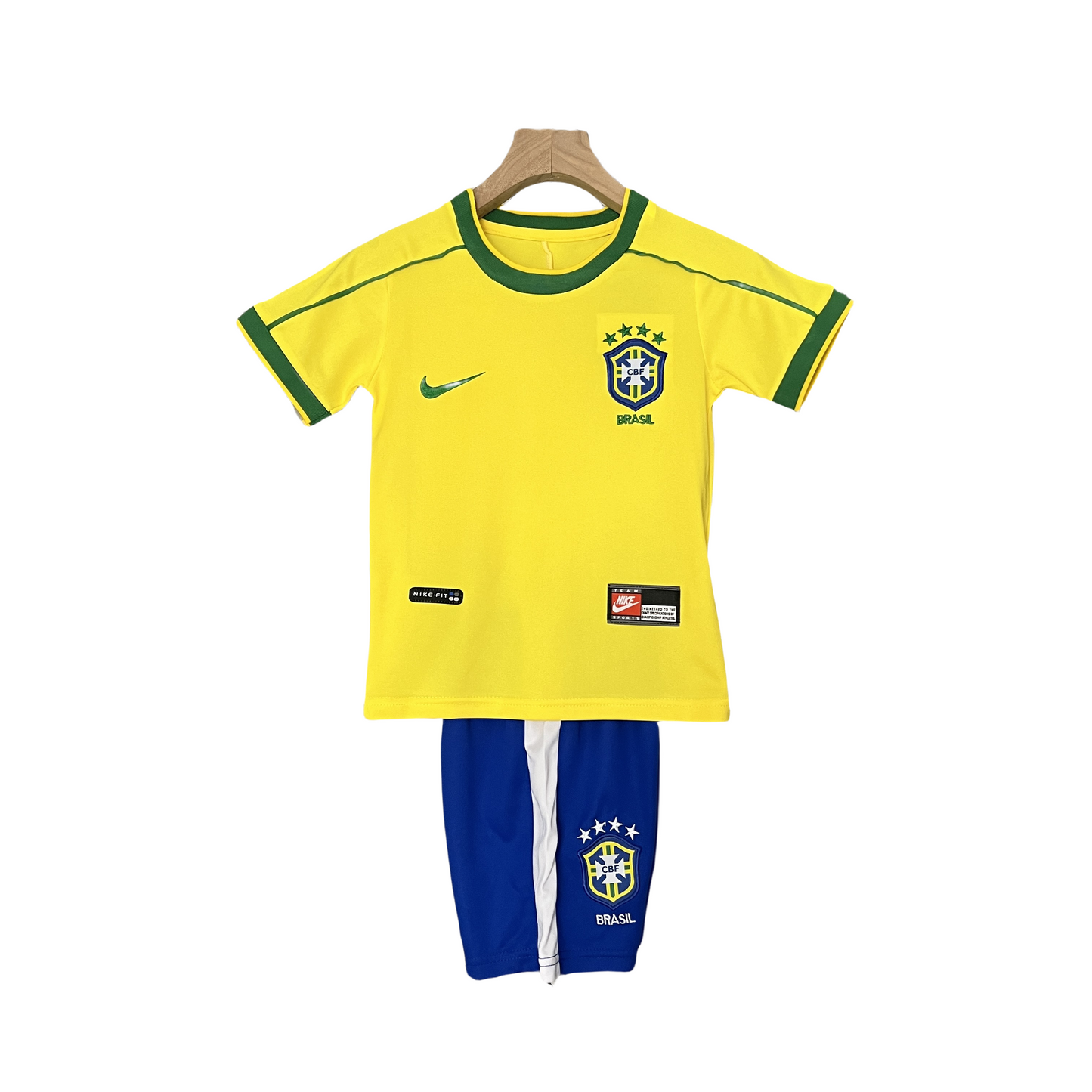 1998 Brazil World Cup Home Stadium Vintage Shirt for Kids