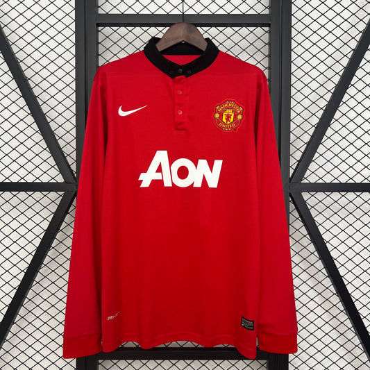 13/14 M-U Long Sleeve Home Retro Shirts