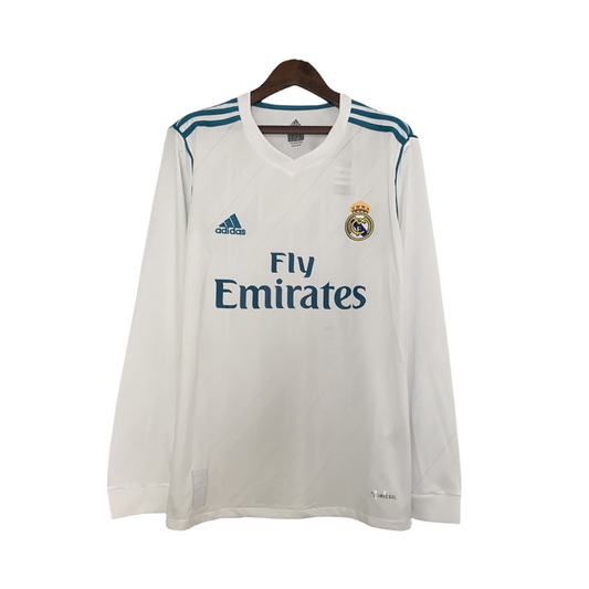 2017/2018 Real Madrid Home Retro Long Sleeve Shirt