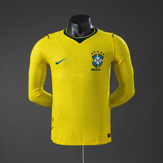 2026 Brazil Home Fan Edition Long-Sleeve Jersey