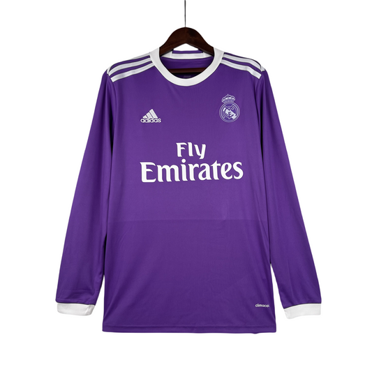 2016/2017 Retro Long Sleeve Real Madrid Away Shirt