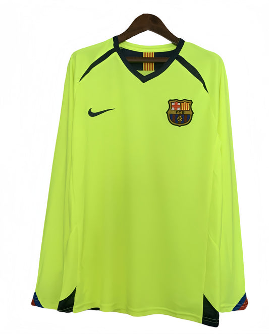2005/2006 Vintage Long Sleeve Barcelona Away Shirt