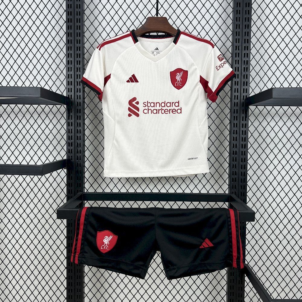2025/26 Liverpool Away Kids Kit shirt