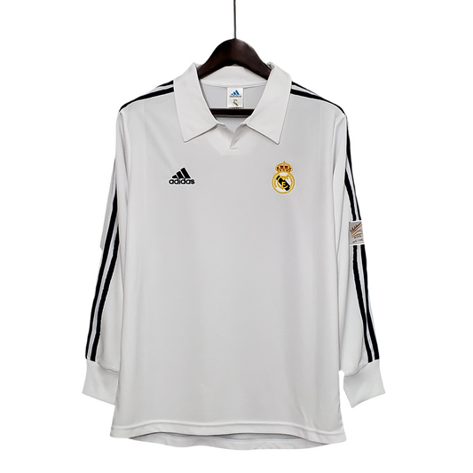 2002 Real Madrid Home Retro Long Sleeve Shirt