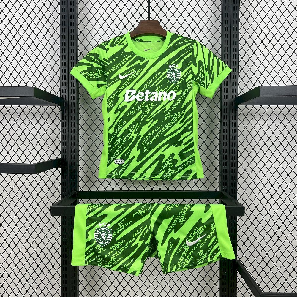 2025/26 Sporting CP Green Goalkeeper Kit Kids shirt