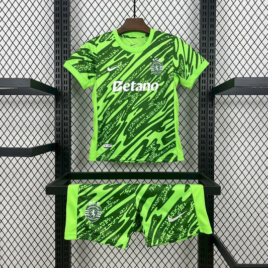 2025/26 Sporting CP Green Goalkeeper Kit Kids shirt