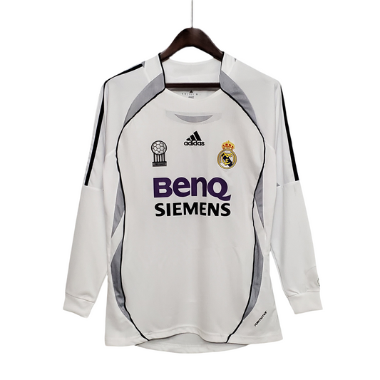 2006/2007 Real Madrid long sleeve home retro shirt