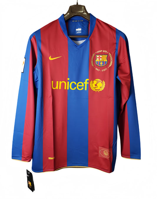 2007/2008 Retro Barcelona Long Sleeve Home Shirt