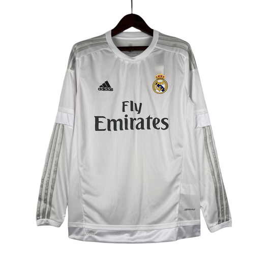2015/2016 Real Madrid Long Sleeve Home Retro Shirt