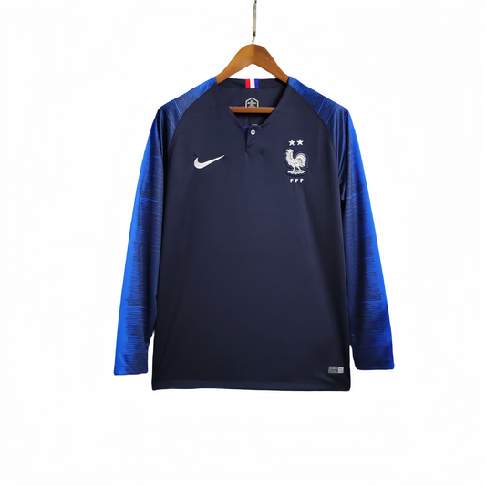 2018 World Cup France Home Long Sleeve Vintage Shirt