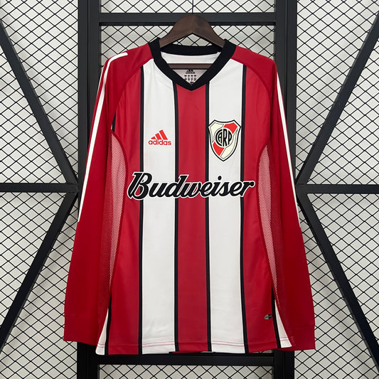 03/04 long sleeves River Plate away Retro Shirt